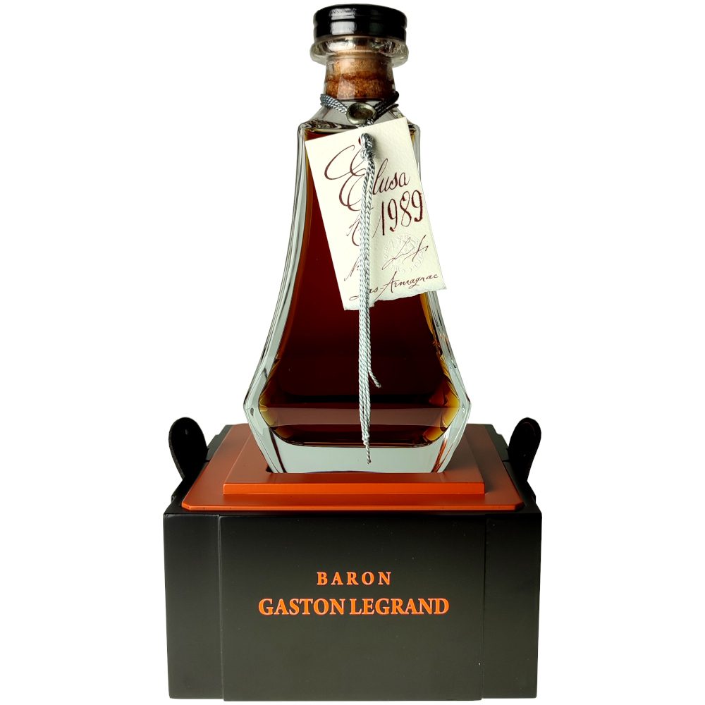 Bas Armagnac carafe Elusa 1989 Baron Gaston Legrand